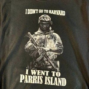 I Didn't Go To Harvard I Went To Parris Island T-Shirt